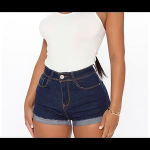 My Shadow Booty Lifting Denim Shorts - Rinse Blue